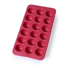 Lékué round ice cube mold silicone with lid, Red Best