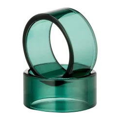 Muurla Loop napkin ring 2-pack, Teal Green Clearance