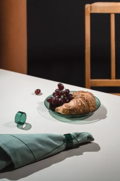 Muurla Loop napkin ring 2-pack, Teal Green Clearance