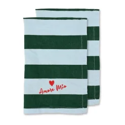 Byon Love napkin 45x45 cm 2-pack, Green-light blue GreenBlue Outlet