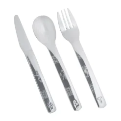 Vargen & Thor Lupo Emil children's cutlery 9 pieces, Silver Silver-coloured Sale