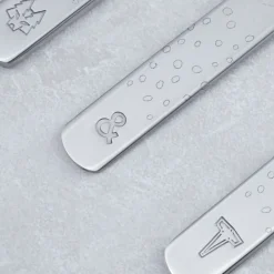 Vargen & Thor Lupo Pippi children's cutlery 9 pieces, Silver Silver-coloured Sale