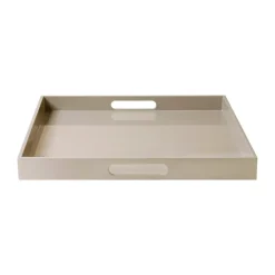 Mojoo Lux lacquered serving tray 40x40x4 cm, Fawn Grey New