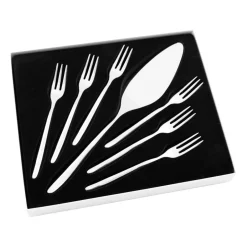 Hardanger Bestikk Lykke cake set 7 pcs, stainless steel Silver-coloured Outlet