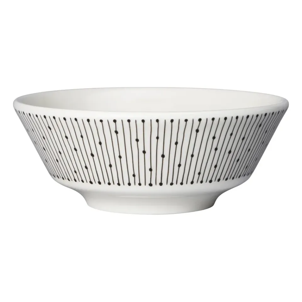 Arabia Mainio Sarastus bowl Ø13 cm, Black-white BlackWhite Outlet