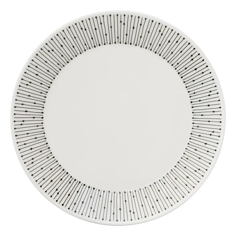 Arabia Mainio Sarastus plate Ø19 cm, Black-white BlackWhite Outlet