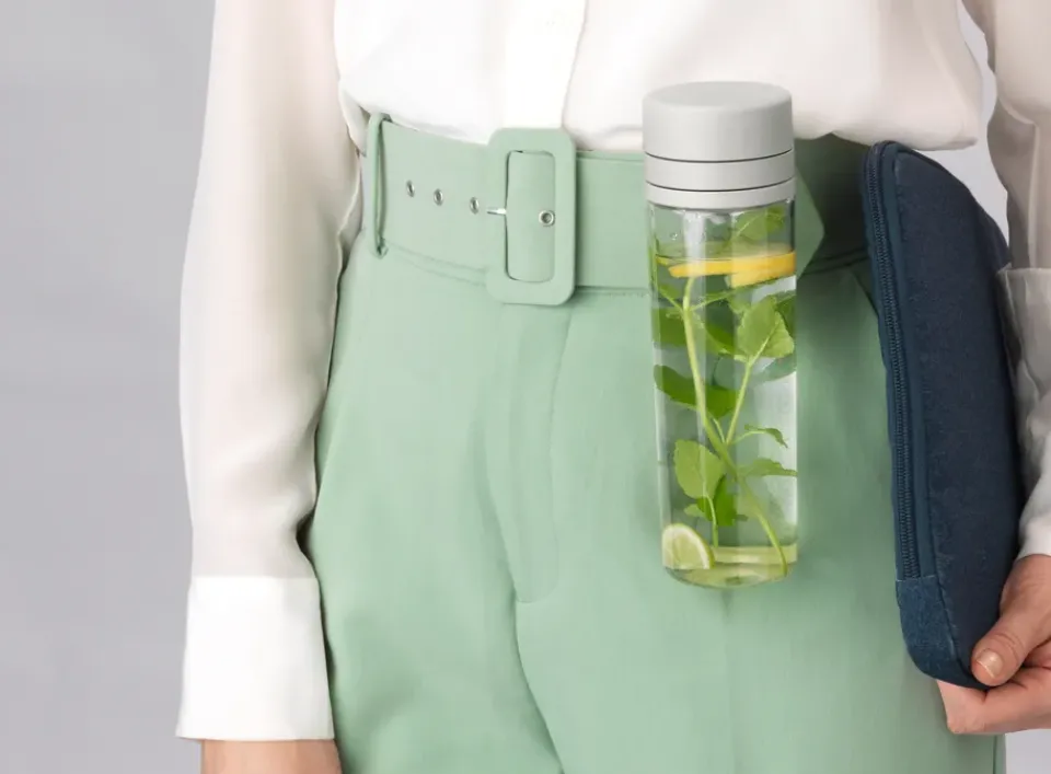 Brabantia Make & Take water bottle with sil 0.5 L, Light Grey Sale