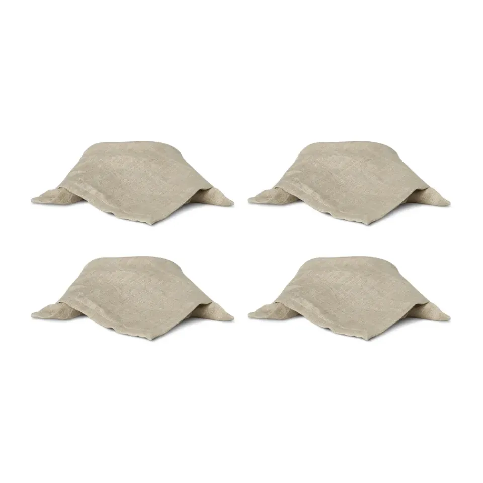 Boel & Jan Mandela linen napkin 40x40 cm, Beige Hot