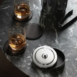 Georg Jensen Manhattan coaster 4-pack, t leather Brown Outlet