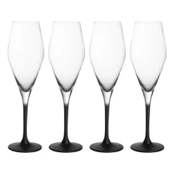Villeroy & Boch Manufacture Rock champagne glass 26 cl 4-pack, Clear-black BlackTransparent
