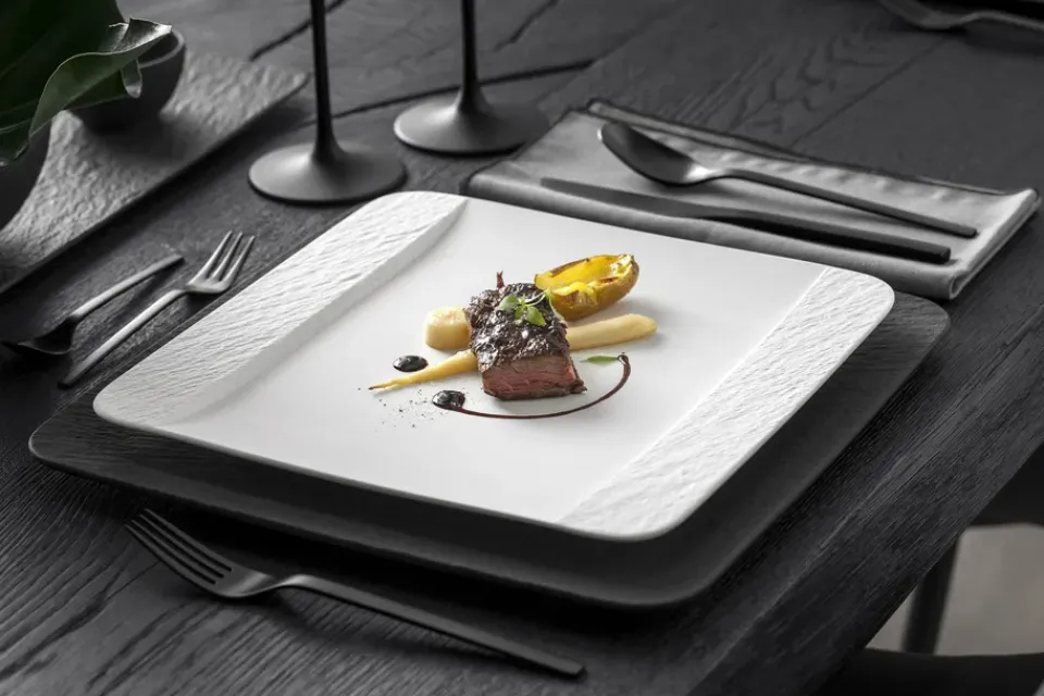 Villeroy & Boch Manufacture Rock plate 28x28 cm, Blanc White Outlet
