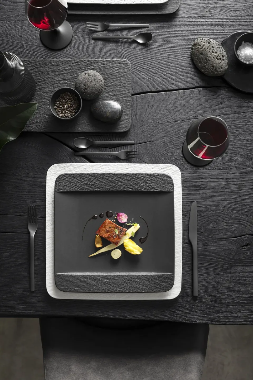 Villeroy & Boch Manufacture Rock plate 28x28 cm, Black Discount