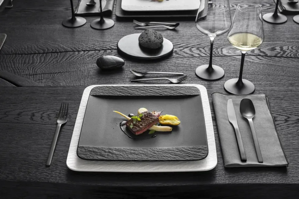 Villeroy & Boch Manufacture Rock plate 28x28 cm, Black Discount