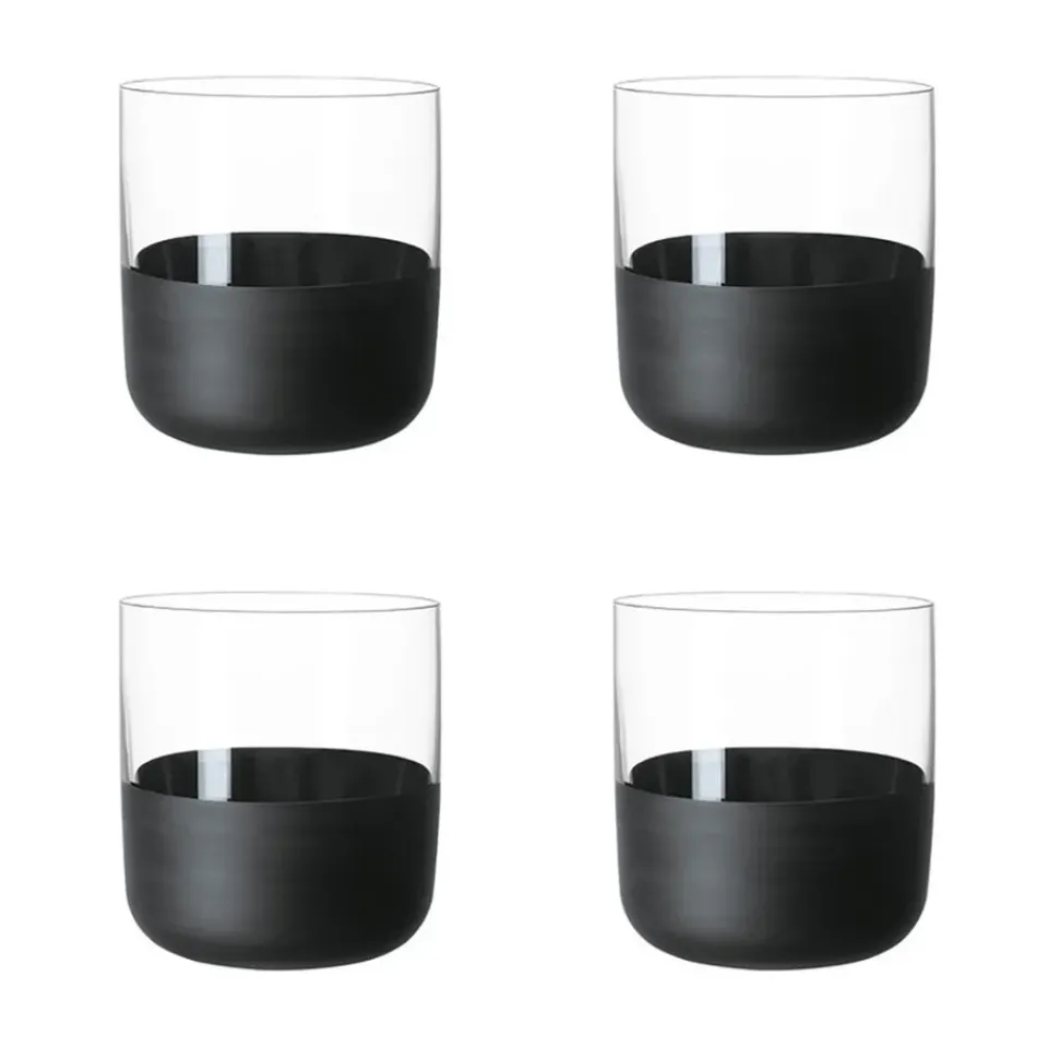 Villeroy & Boch Manufacture Rock shot glass 4 cl 4-pack, Clear BlackTransparent Discount