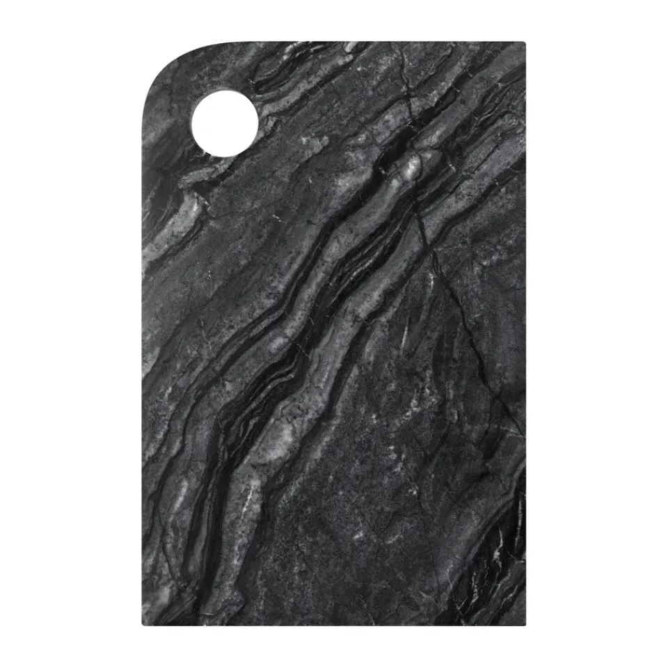 Mette Ditmer Marble serving tray medium 20x30 cm, Black-grey BlackGrey New