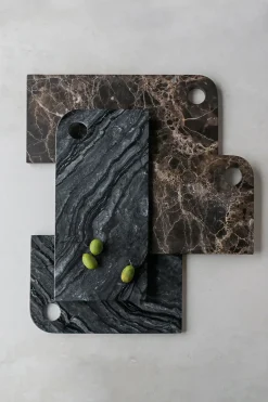 Mette Ditmer Marble serving tray medium 20x30 cm, Black-grey BlackGrey New
