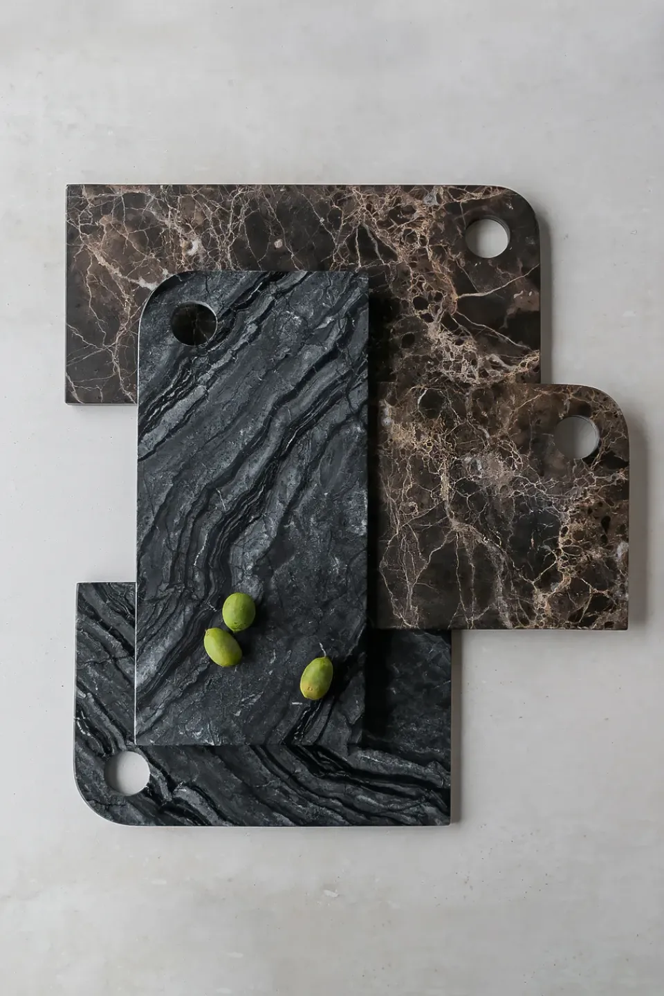 Mette Ditmer Marble serving tray medium 20x30 cm, Black-grey BlackGrey New
