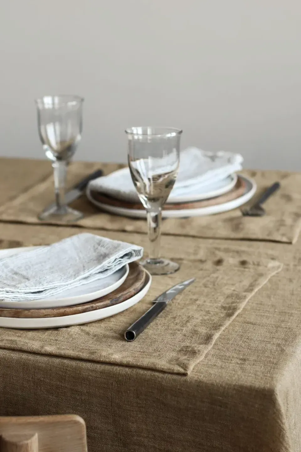 Tell Me More Marion placemat linen 37x50 cm, Pampas Brown