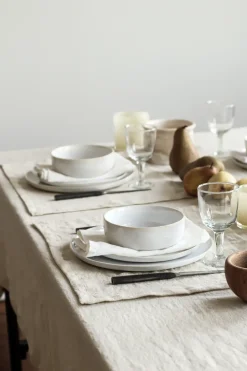 Tell Me More Marion tablecloth linen 145x145 cm, Wheat Beige Clearance