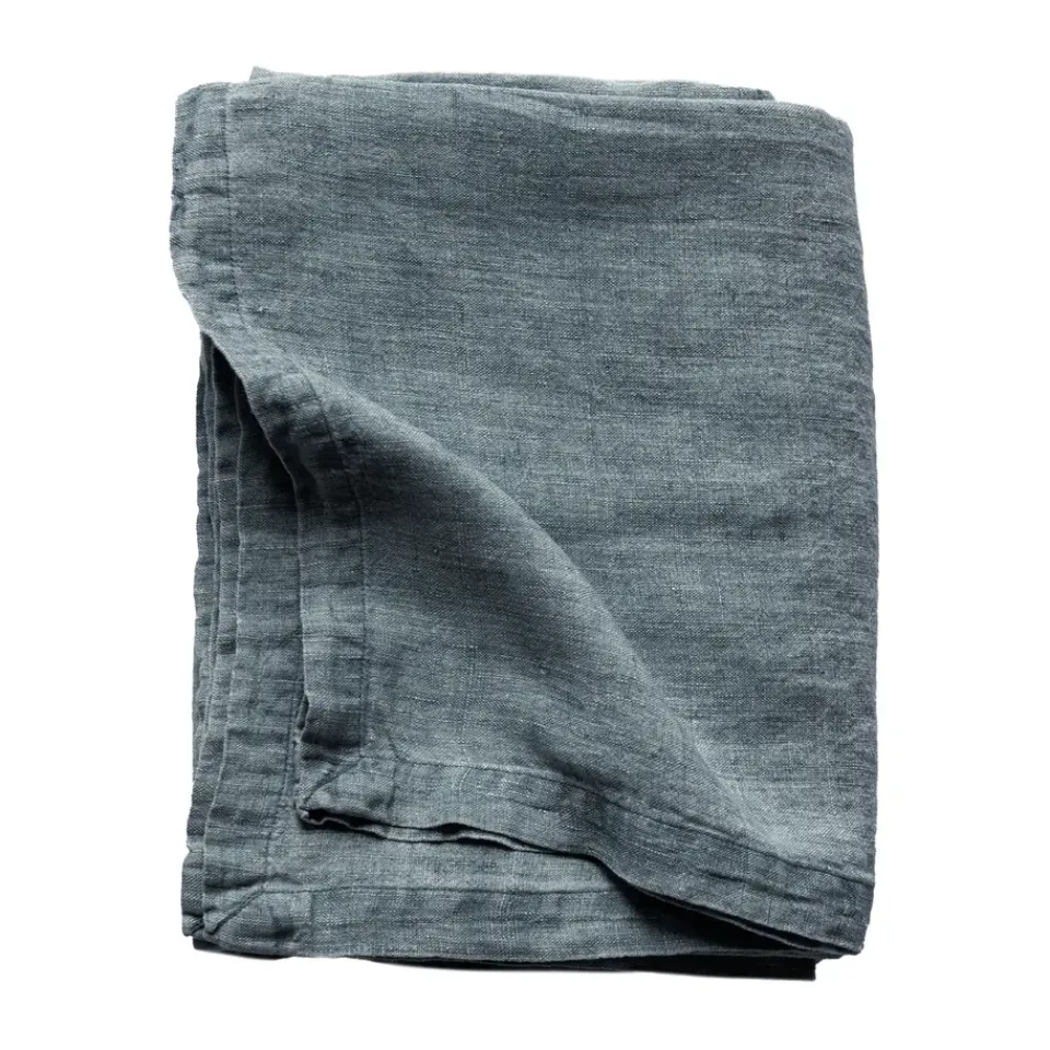 Tell Me More Marion tablecloth linen 145x145 cm, Ocean Blue Clearance