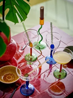 Bloomingville Martine cocktail glass 230 ml, Green