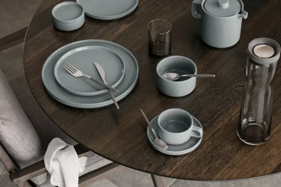 Blomus Maxime dessert fork 4-pack, Sharkskin Grey Best