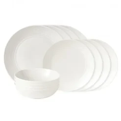 Royal Doulton Maze plate set 12 pieces, White New
