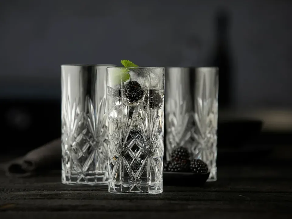 Lyngby Glas Melodia highball glass 36 cl 6-pack, Crystal Transparent Discount