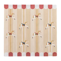Bloomingville Merry-go-round napkin 33x33 cm 20-pack, Nature RedBeige Sale
