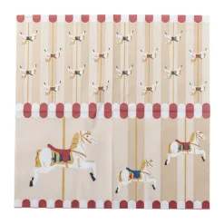 Bloomingville Merry-go-round napkin 33x33 cm 20-pack, Nature RedBeige Sale