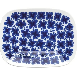 Rörstrand Mon Amie serving saucer, 22x28 cm BlueWhite Hot
