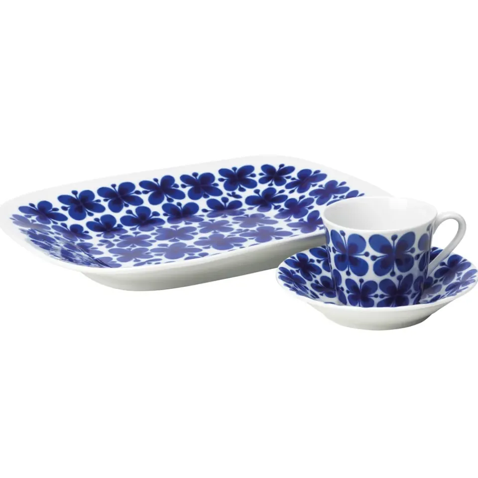 Rörstrand Mon Amie serving saucer, 22x28 cm BlueWhite Hot