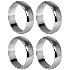 Himla Monaco napkin ring Ø4 cm 4-pack, Silver Silver-coloured Online