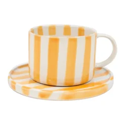Olsson & Jensen Monica cup with saucer, Yellow New