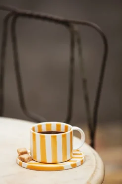 Olsson & Jensen Monica cup with saucer, Yellow New