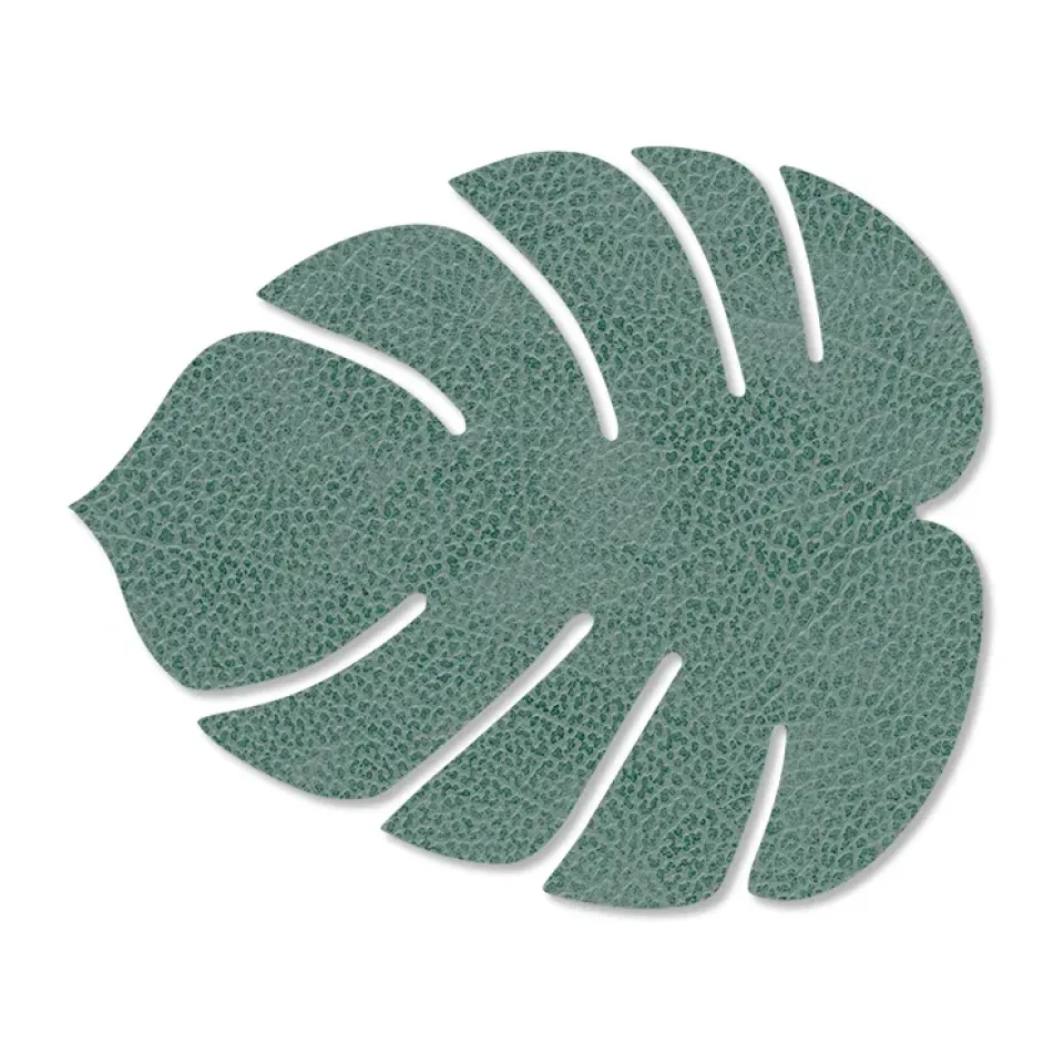 LIND DNA Monstera Leaf Hippo coaster, Pastel Green
