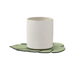LIND DNA Monstera Leaf Hippo coaster, Olive Green Discount