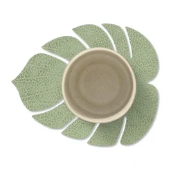 LIND DNA Monstera Leaf Hippo coaster, Olive Green Discount