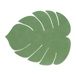 LIND DNA Monstera Leaf Hippo placemat L, Forest Green