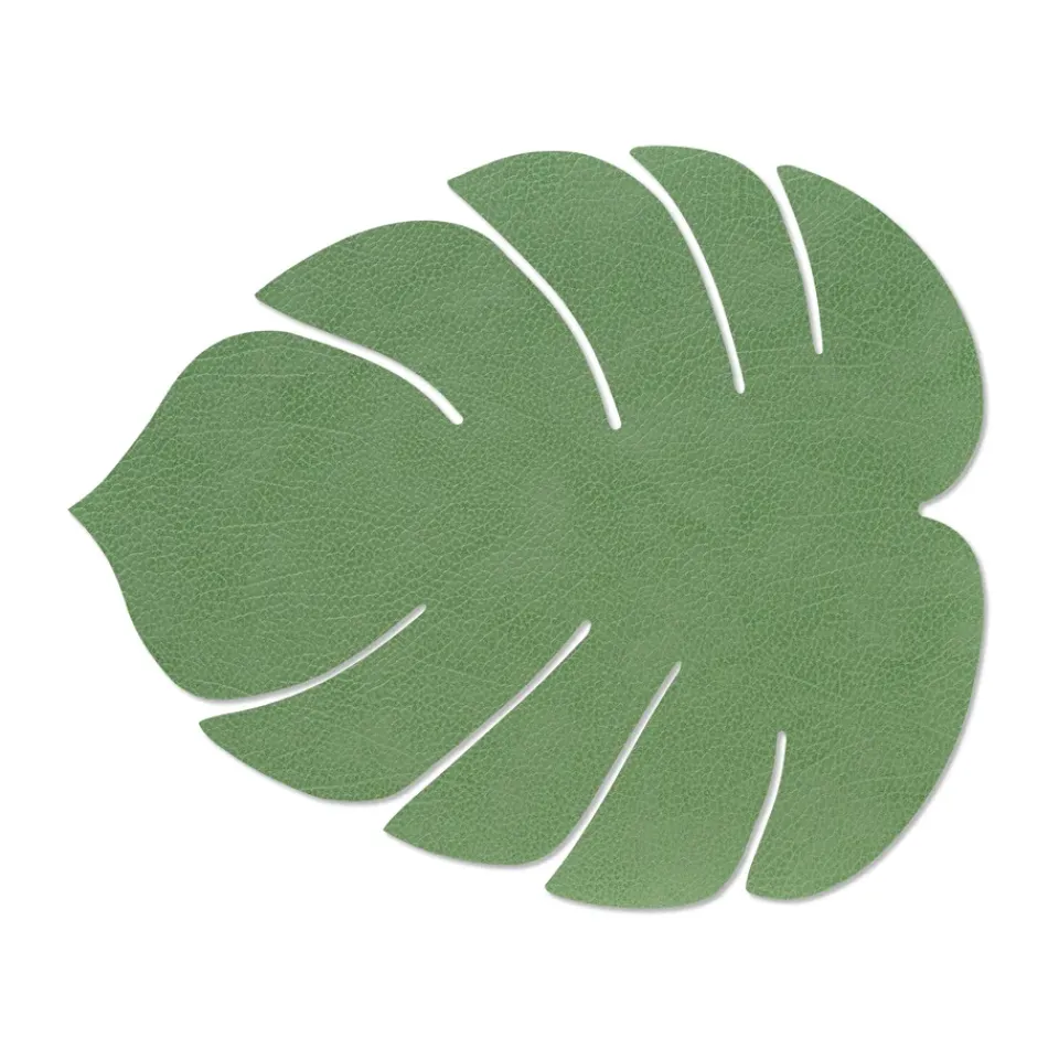 LIND DNA Monstera Leaf Hippo placemat L, Forest Green