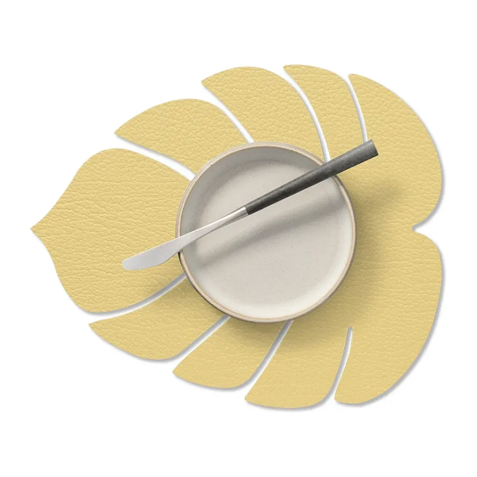 LIND DNA Monstera Leaf Hippo placemat S, gold Gold-coloured Outlet