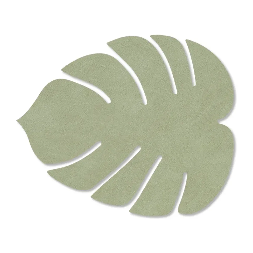 LIND DNA Monstera Leaf Nupo coaster, Olive Green New