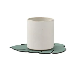 LIND DNA Monstera Leaf Nupo coaster, Pastel Green Hot