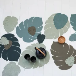 LIND DNA Monstera Leaf Nupo coaster, Pastel Green Hot