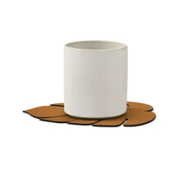 LIND DNA Monstera Leaf Nupo coaster, Burned curry Yellow Outlet