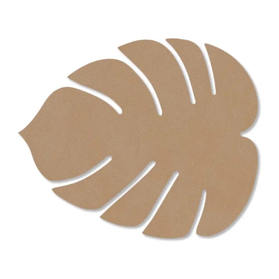 LIND DNA Monstera Leaf Nupo coaster, Nougat Brown Discount