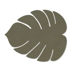 LIND DNA Monstera Leaf Nupo placemat S, Army green Brown Sale