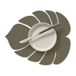LIND DNA Monstera Leaf Nupo placemat S, Army green Brown Sale