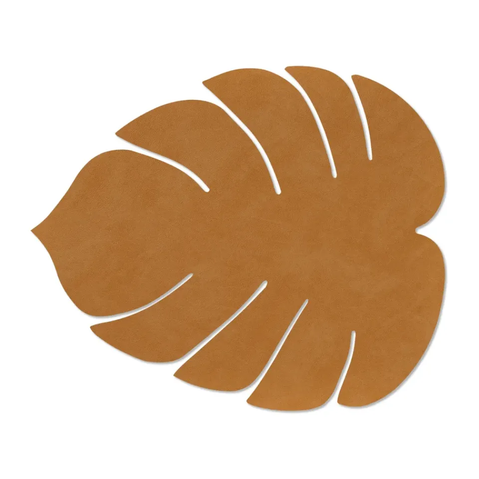 LIND DNA Monstera Leaf Nupo placemat L, Burned curry Yellow Clearance