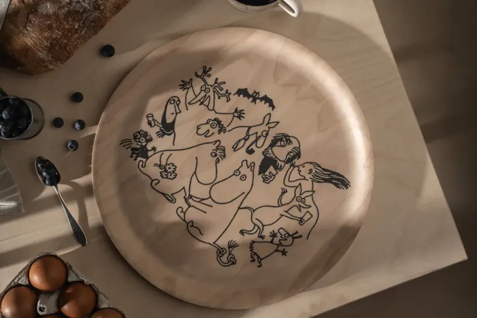 Muurla Moomin 80 tray Ø35 cm, Birch Beige Sale
